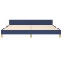 Estructura de cama con cabecero de tela azul 200x200 cm de , Camas y somieres - Ref: Foro24-3125411, Precio: 232,56 €, Descue...