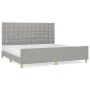 Hellgrauer Stoffbettrahmen mit Kopfteil 200x200 cm von , Betten und Lattenroste - Ref: Foro24-3125405, Preis: 240,16 €, Rabat...