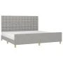 Hellgrauer Stoffbettrahmen mit Kopfteil 200x200 cm von , Betten und Lattenroste - Ref: Foro24-3125405, Preis: 240,16 €, Rabat...