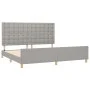 Hellgrauer Stoffbettrahmen mit Kopfteil 200x200 cm von , Betten und Lattenroste - Ref: Foro24-3125405, Preis: 240,16 €, Rabat...