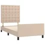 Cappuccino synthetic leather headboard bed frame 90x200 cm by , Beds and slatted bases - Ref: Foro24-3125554, Price: 159,91 €...