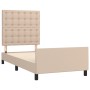 Estructura de cama cabecero cuero sintético capuchino 90x200 cm de , Camas y somieres - Ref: Foro24-3125554, Precio: 166,39 €...