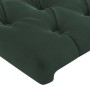 Estructura cama con cabecero terciopelo verde oscuro 140x190 cm