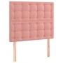 Pink velvet bed frame with headboard 90x200 cm by , Beds and slatted bases - Ref: Foro24-3125982, Price: 157,77 €, Discount: %