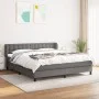 Box spring bed with dark gray fabric mattress 160x200 cm by , Beds and slatted bases - Ref: Foro24-3126574, Price: 551,43 €, ...