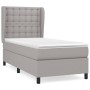 Box spring bed with light gray fabric mattress 80x200 cm by , Beds and slatted bases - Ref: Foro24-3128237, Price: 332,53 €, ...