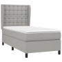Box spring bed with light gray fabric mattress 80x200 cm by , Beds and slatted bases - Ref: Foro24-3128237, Price: 332,53 €, ...