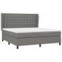 Box spring bed with dark gray fabric mattress 160x200 cm by , Beds and slatted bases - Ref: Foro24-3128294, Price: 595,01 €, ...