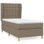 Box spring bed with taupe gray fabric mattress 90x200 cm by , Beds and slatted bases - Ref: Foro24-3128817, Price: 392,27 €, ...