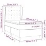 Box spring bed with taupe gray fabric mattress 90x200 cm by , Beds and slatted bases - Ref: Foro24-3128817, Price: 392,27 €, ...