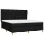 Box spring bed with black fabric mattress 160x200 cm by , Beds and slatted bases - Ref: Foro24-3128855, Price: 615,43 €, Disc...