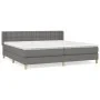 Box spring bed with dark gray fabric mattress 200x200 cm by , Beds and slatted bases - Ref: Foro24-3130618, Price: 590,73 €, ...
