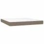 Box spring bed with taupe gray fabric mattress 160x200 cm by , Beds and slatted bases - Ref: Foro24-3130605, Price: 506,14 €,...