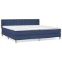 Box spring bed with blue fabric mattress 160x200 cm by , Beds and slatted bases - Ref: Foro24-3130607, Price: 509,99 €, Disco...