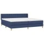 Box spring bed with blue fabric mattress 160x200 cm by , Beds and slatted bases - Ref: Foro24-3130607, Price: 509,99 €, Disco...