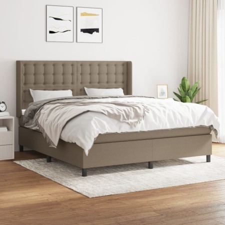 Boxspringbett mit taupegrauer Stoffmatratze 160x200 cm von , Betten und Lattenroste - Ref: Foro24-3131765, Preis: 612,34 €, R...