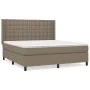 Boxspringbett mit taupegrauer Stoffmatratze 160x200 cm von , Betten und Lattenroste - Ref: Foro24-3131765, Preis: 594,24 €, R...