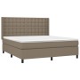 Boxspringbett mit taupegrauer Stoffmatratze 160x200 cm von , Betten und Lattenroste - Ref: Foro24-3131765, Preis: 612,34 €, R...