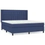 Box spring bed with blue fabric mattress 160x200 cm by , Beds and slatted bases - Ref: Foro24-3131767, Price: 560,36 €, Disco...