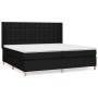Cama box spring con colchón tela negro 200x200 cm de , Camas y somieres - Ref: Foro24-3132339, Precio: 723,07 €, Descuento: %