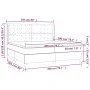Box spring bed with black fabric mattress 200x200 cm by , Beds and slatted bases - Ref: Foro24-3132339, Price: 723,63 €, Disc...
