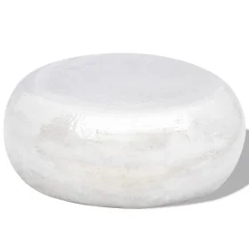 Silver hammered aluminum round coffee table by vidaXL, Coffee table - Ref: Foro24-242322, Price: 210,23 €, Discount: %