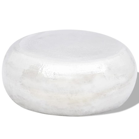 Silver hammered aluminum round coffee table by vidaXL, Coffee table - Ref: Foro24-242322, Price: 213,90 €, Discount: %