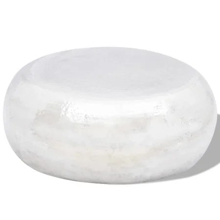 Silver hammered aluminum round coffee table by vidaXL, Coffee table - Ref: Foro24-242322, Price: 210,23 €, Discount: %
