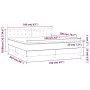 Box spring bed mattress and LED lights black fabric 160x200 cm by , Beds and slatted bases - Ref: Foro24-3133487, Price: 494,...
