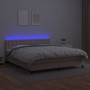 Boxspringbett LED-Matratze Kunstleder Cappuccino 180x200cm von , Betten und Lattenroste - Ref: Foro24-3134242, Preis: 546,48 ...