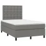 Box spring bed with mattress and LED dark gray fabric 120x200 cm by , Beds and slatted bases - Ref: Foro24-3135182, Price: 41...