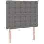 Box spring bed with mattress and LED dark gray fabric 120x200 cm by , Beds and slatted bases - Ref: Foro24-3135182, Price: 41...