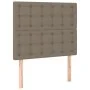 Box spring bed with mattress and LED lights taupe gray fabric 90x200 cm by , Beds and slatted bases - Ref: Foro24-3135729, Pr...