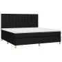 Box spring bed mattress and LED lights black fabric 200x200 cm by , Beds and slatted bases - Ref: Foro24-3135783, Price: 687,...
