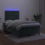 Box spring mattress and LED dark green velvet bed 120x200cm by , Beds and slatted bases - Ref: Foro24-3136356, Price: 451,85 ...