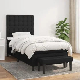 Boxspringbett mit schwarzer Stoffmatratze 80x200 cm von , Betten und Lattenroste - Ref: Foro24-3136871, Preis: 339,60 €, Raba...