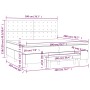 Box spring bed with black fabric mattress 200x200 cm by , Beds and slatted bases - Ref: Foro24-3136943, Price: 781,44 €, Disc...