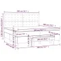 Box spring bed with black fabric mattress 200x200 cm by , Beds and slatted bases - Ref: Foro24-3136943, Price: 781,03 €, Disc...