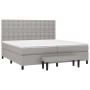 Cama box spring con colchón tela gris claro 200x200 cm de , Camas y somieres - Ref: Foro24-3136941, Precio: 792,83 €, Descuen...