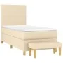 Boxspringbett mit cremefarbener Stoffmatratze 90x190 cm von , Betten und Lattenroste - Ref: Foro24-3136962, Preis: 375,90 €, ...