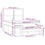 Box spring bed with blue fabric mattress 140x190 cm by , Beds and slatted bases - Ref: Foro24-3137075, Price: 518,51 €, Disco...