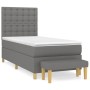 Boxspringbett mit dunkelgrauer Stoffmatratze 100x200 cm von , Betten und Lattenroste - Ref: Foro24-3137454, Preis: 395,04 €, ...