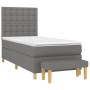 Boxspringbett mit dunkelgrauer Stoffmatratze 100x200 cm von , Betten und Lattenroste - Ref: Foro24-3137454, Preis: 395,04 €, ...