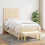 Boxspringbett mit cremefarbener Stoffmatratze 90x190 cm von , Betten und Lattenroste - Ref: Foro24-3137442, Preis: 380,46 €, ...