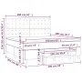 Box spring bed with taupe gray fabric mattress 160x200 cm by , Beds and slatted bases - Ref: Foro24-3137489, Price: 628,22 €,...