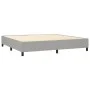 Box spring bed with fabric mattress and light gray LED 200x200 cm by , Beds and slatted bases - Ref: Foro24-3138661, Price: 7...