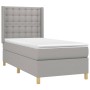 Boxspringbettmatratze und LED-Leuchten aus hellgrauem Stoff 80x200 cm von , Betten und Lattenroste - Ref: Foro24-3139149, Pre...