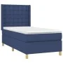 Box spring bed mattress and LED lights blue fabric 90x190 cm by , Beds and slatted bases - Ref: Foro24-3139163, Price: 336,54...