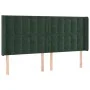 Box spring bed with mattress and LED dark green velvet 200x200cm by , Beds and slatted bases - Ref: Foro24-3139826, Price: 72...