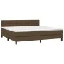 Boxspringbett mit dunkelbrauner Stoffmatratze 200x200 cm von , Betten und Lattenroste - Ref: Foro24-3140404, Preis: 598,74 €,...